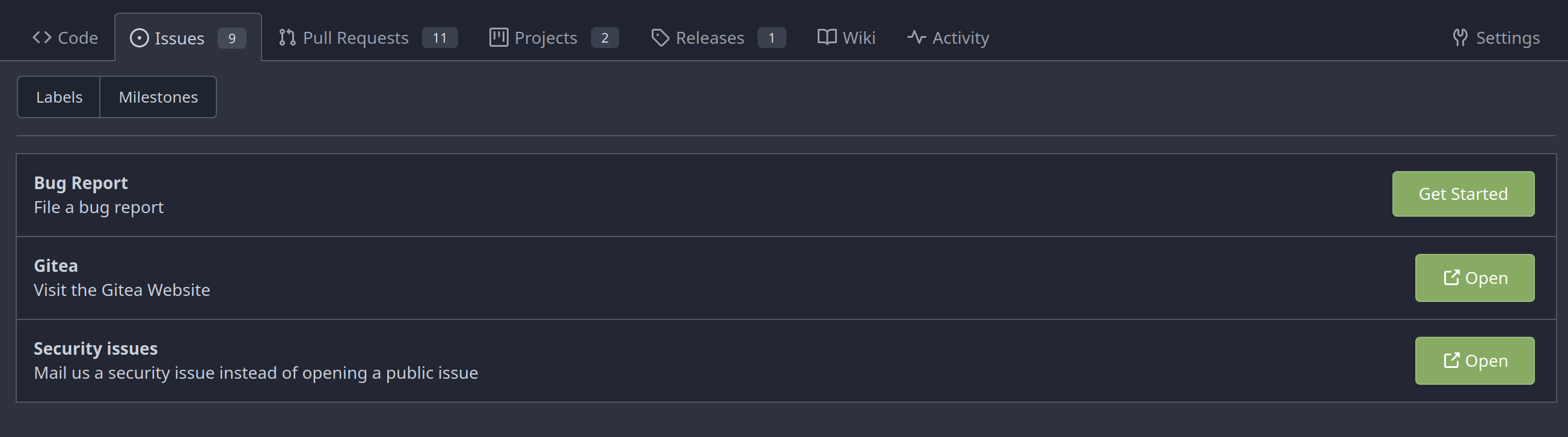 issue config screenshot